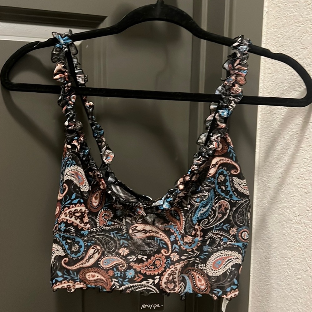 NWT NASTY GAL MESH TANK TOP size 6